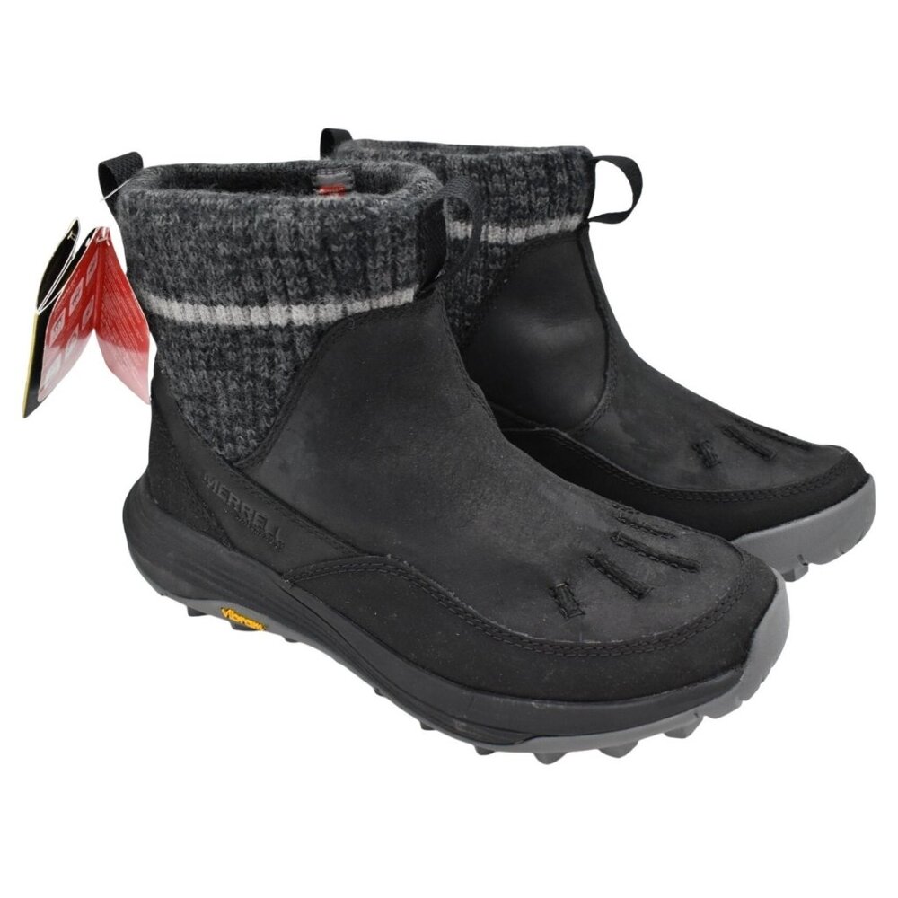 Merrell Womens Size 7 Thermo Siren 4 Insulated WP Black Leather Chelsea Boots